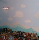 Blimp Above the City